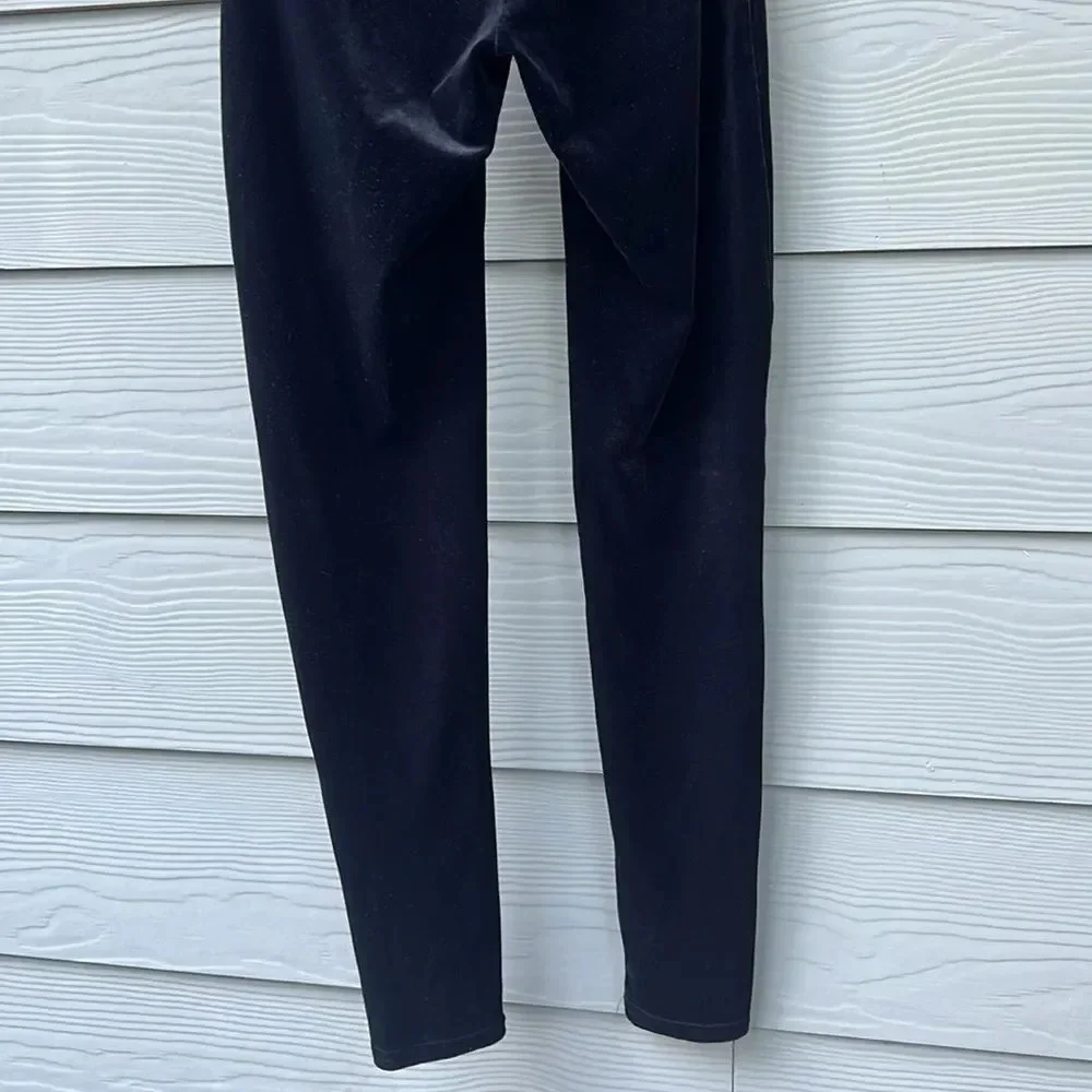 Spanx Women's High Waisted Black Pull On Velvet Slimming Leggings size Small - Picture 7 of 10